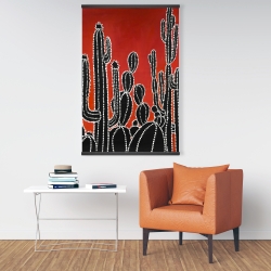 Magnétique 28 x 42 - Grand cactus noir