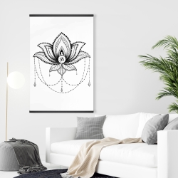 Magnétique 28 x 42 - Ornement d'un lotus ethnique