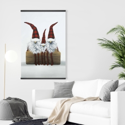 Magnétique 28 x 42 - Trois gnômes de noël