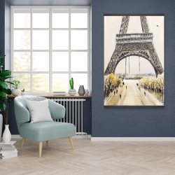 Magnetic 28 x 42 - Eiffel tower with flying birds