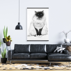 Magnetic 28 x 42 - Blue eyes fluffy siamese cat