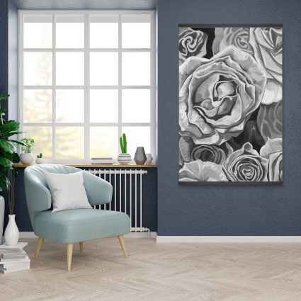 Roses en tons de gris