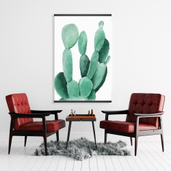 Magnetic 28 x 42 - Watercolor paddle cactus