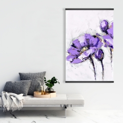 Magnétique 28 x 42 - Fleurs mauves abstraites
