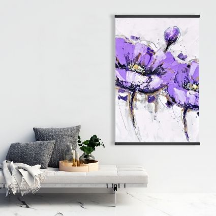 Purple anemone flowers