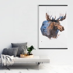 Magnetic 28 x 42 - Abstract blue moose