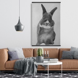 Magnetic 28 x 42 - Funny gray rabbit