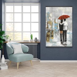 Magnetic 28 x 42 - Couple walking under their umbrella