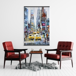 Magnetic 28 x 42 - Urban scene with yellow taxis