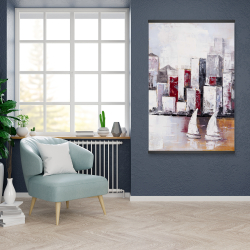 Magnetic 28 x 42 - Sailboats and urban city