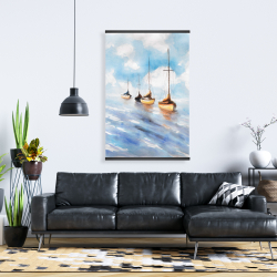 Magnetic 28 x 42 - Sailboats in the sea