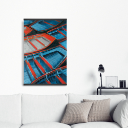 Magnetic 20 x 30 - Small blue and red canoes