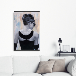 Magnétique 20 x 30 - Audrey hepburn de style abstrait vue de dos
