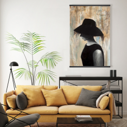 Magnetic 20 x 30 - Audrey hepburn with a big hat