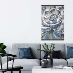 Magnetic 20 x 30 - Gray and blue flower