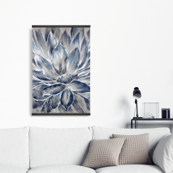 Magnetic 20 x 30 - Blue and gray flower