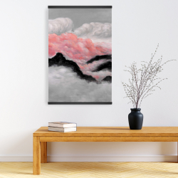 Magnetic 20 x 30 - Gray and pink clouds