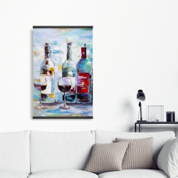 Magnetic 20 x 30 - Four bottles of wine