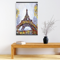 Magnetic 20 x 30 - Abstract paint splash eiffel tower