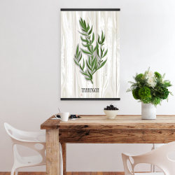 Magnétique 20 x 30 - Estragon sur bois