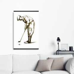 Magnetic 20 x 30 - Illustration of a concentrated golfer