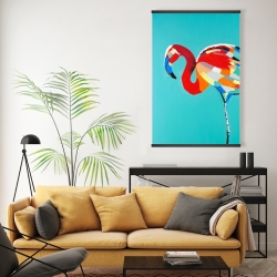 Magnetic 20 x 30 - Abstract flamingo