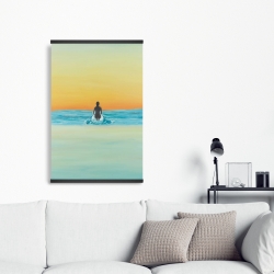 Magnetic 20 x 30 - A surfer swimming by dawn