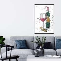 Magnetic 20 x 30 - Bottle of red wine