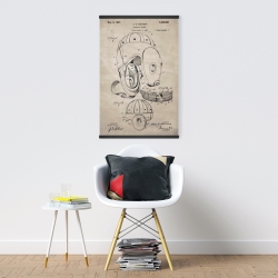 Magnétique 20 x 30 - Plan casque de football beige