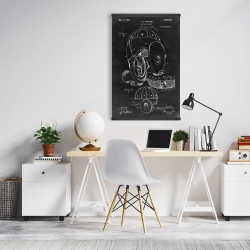 Magnétique 20 x 30 - Schéma noir d'un casque de football