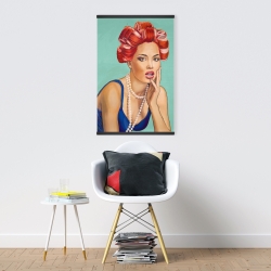 Magnetic 20 x 30 - Pin up girl with curlers