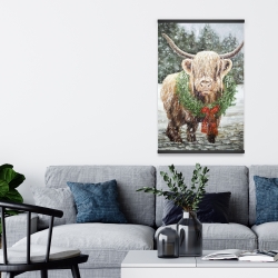 Magnetic 20 x 30 - Highland christmas cow