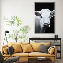 Magnétique 20 x 30 - Vache blanche