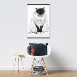 Magnetic 20 x 30 - Blue eyes fluffy siamese cat