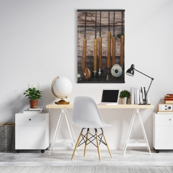 Magnétique 20 x 30 - Cannes à pêche sur bois