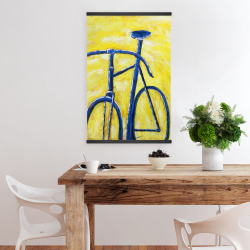 Magnétique 20 x 30 - Bicyclette bleue sur fond jaune