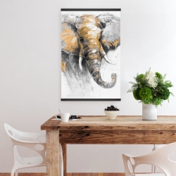 Magnétique 20 x 30 - Magnifique éléphant doré