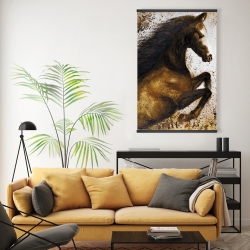 Magnetic 20 x 30 - Horse rushing into the dust