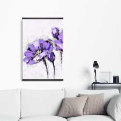 Magnétique 20 x 30 - Fleurs mauves abstraites