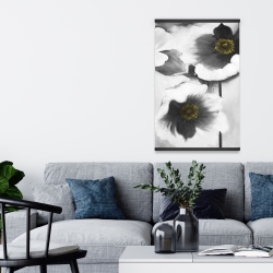 Magnetic 20 x 30 - Black and white flowers