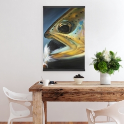 Magnetic 20 x 30 - Golden trout with fly fishing flie
