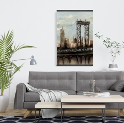 Magnétique 20 x 30 - Pont de ville par un jour gris