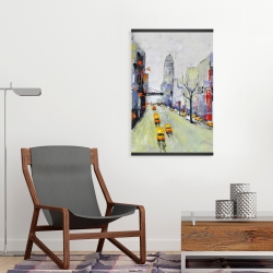 Magnetic 20 x 30 - Gray street with yellow and red accents