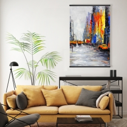 Magnetic 20 x 30 - Color spotted street with taxis