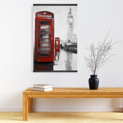 Magnetic 20 x 30 - Red phonebooth with the big ben