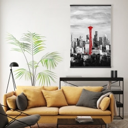Magnetic 20 x 30 - Space needle in red