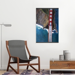 Magnetic 20 x 30 - Overhead view of the golden gate and mountains