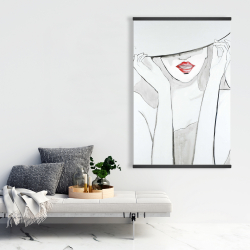 Magnétique 28 x 42 - Femme avec grand chapeau