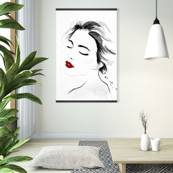 Magnétique 28 x 42 - Portrait de dame sereine en noir