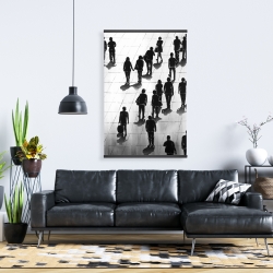 Magnetic 28 x 42 - Silhouettes of people on the street